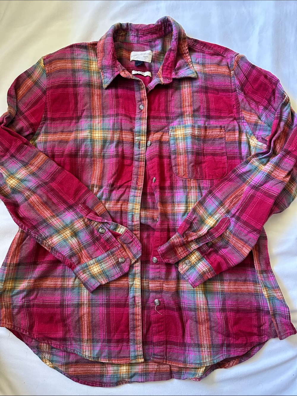 Universal Thread Pink Plaid Button-Down Shirt